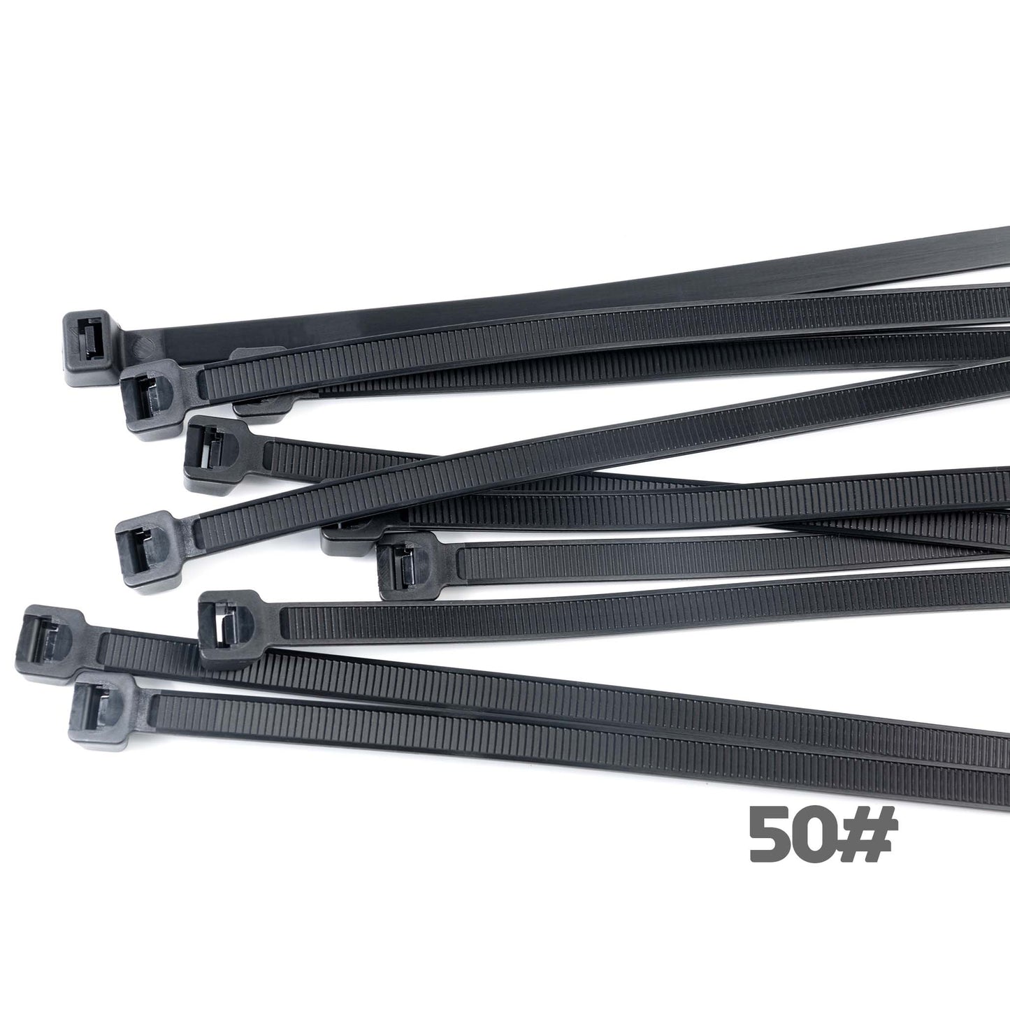 50 lbs / 11" Black UV (500 ties) Nylon Cable Zip Ties 50 lb Rating