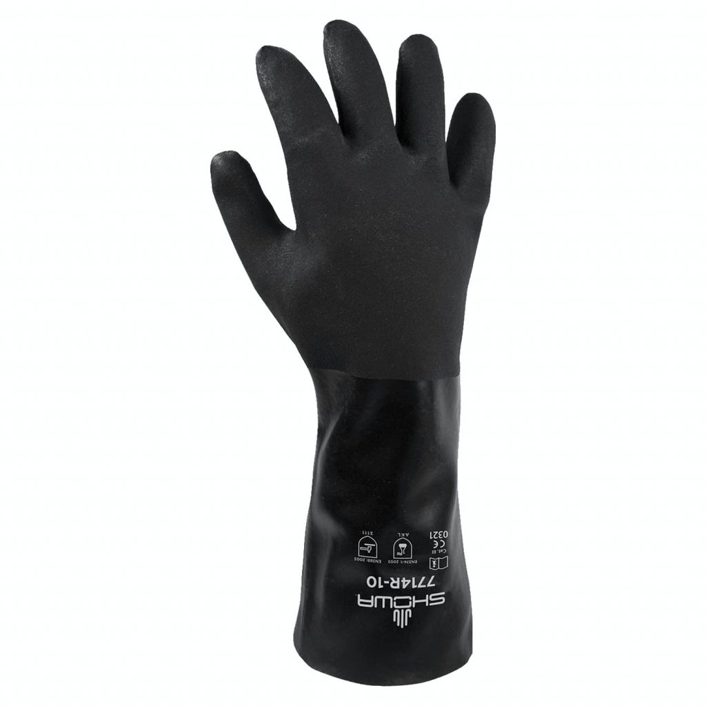 Black Chemical Resistant Gloves 7714R