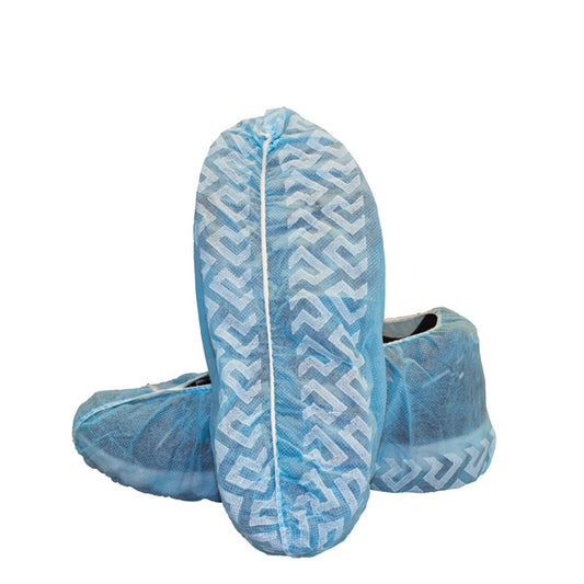 Blue Polypropylene Disposable Shoe Cover with Tread