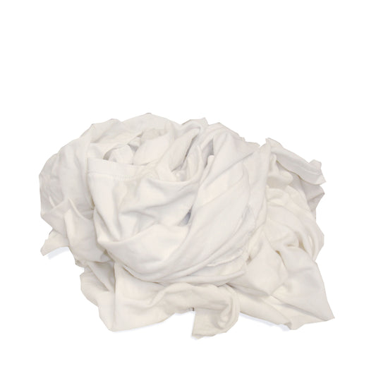 Recycled White Knit & T-Shirt Wiping Rags