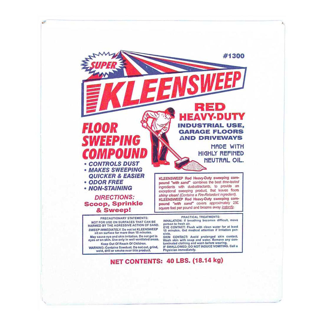 Kleensweep Sweeping Compound Red 50 lb Bag