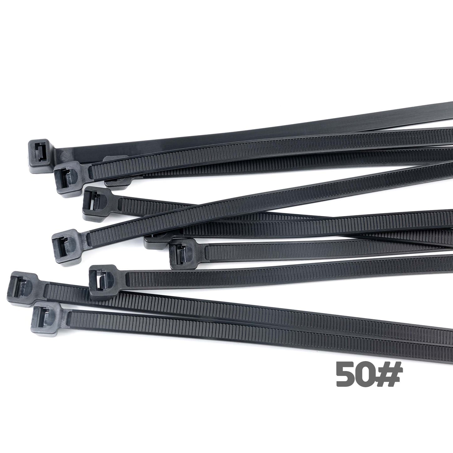 50 lbs / 11" Black UV (500 ties) Nylon Cable Zip Ties 50 lb Rating 