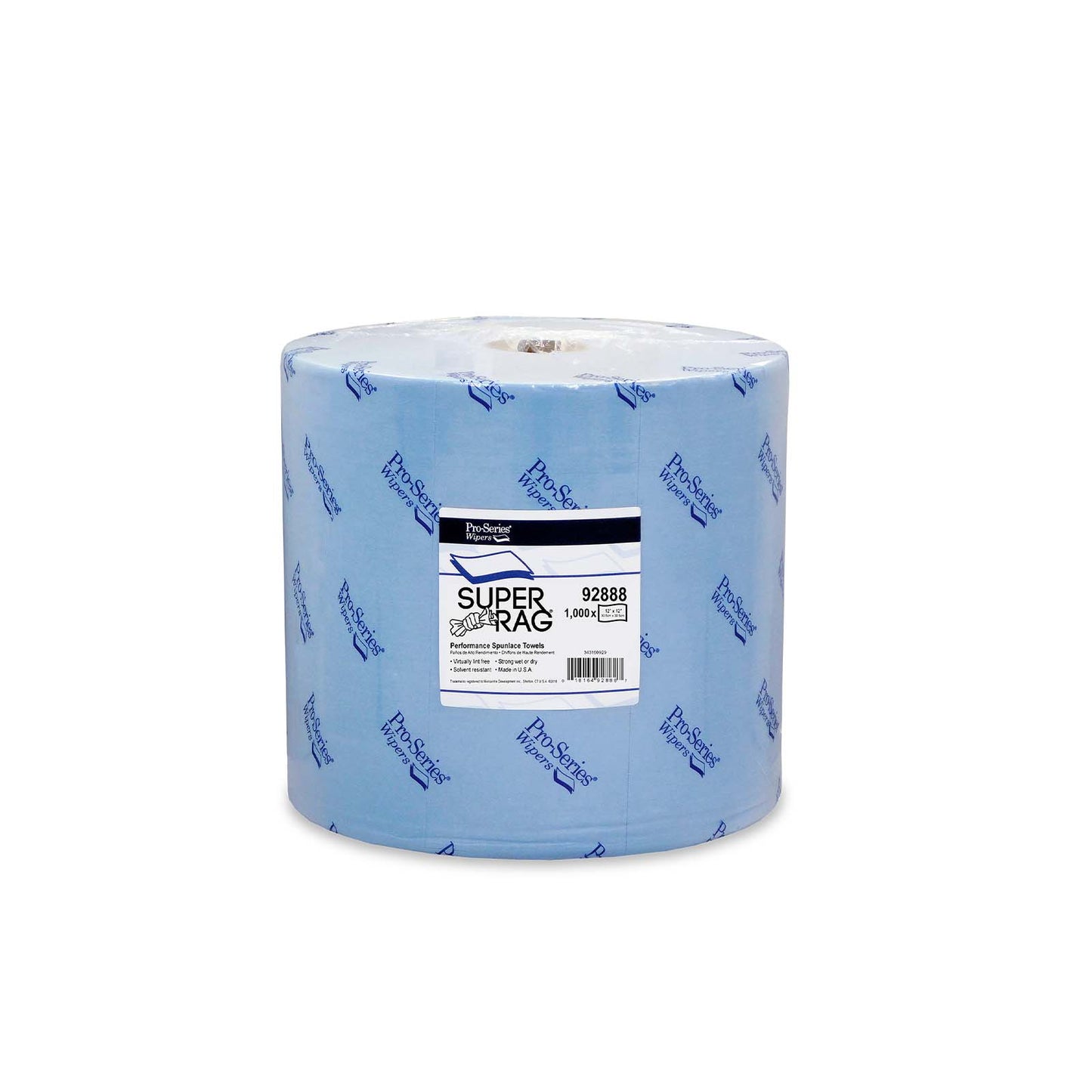 Blue 12" x 12" • Roll 1000 Sheets (Embossed) Spunlace Prep Towel Wipes 
