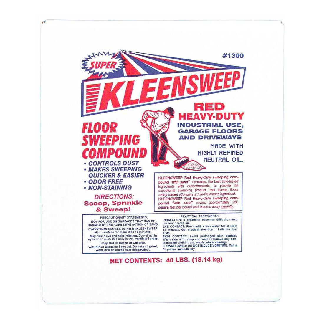  Kleensweep Sweeping Compound Red 50 lb Bag 