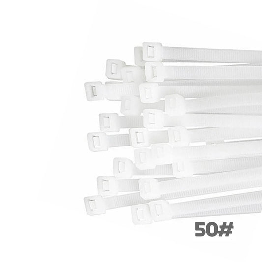 50 lbs / 8" Natural (1000 ties) Nylon Cable Zip Ties 50 lb Rating 