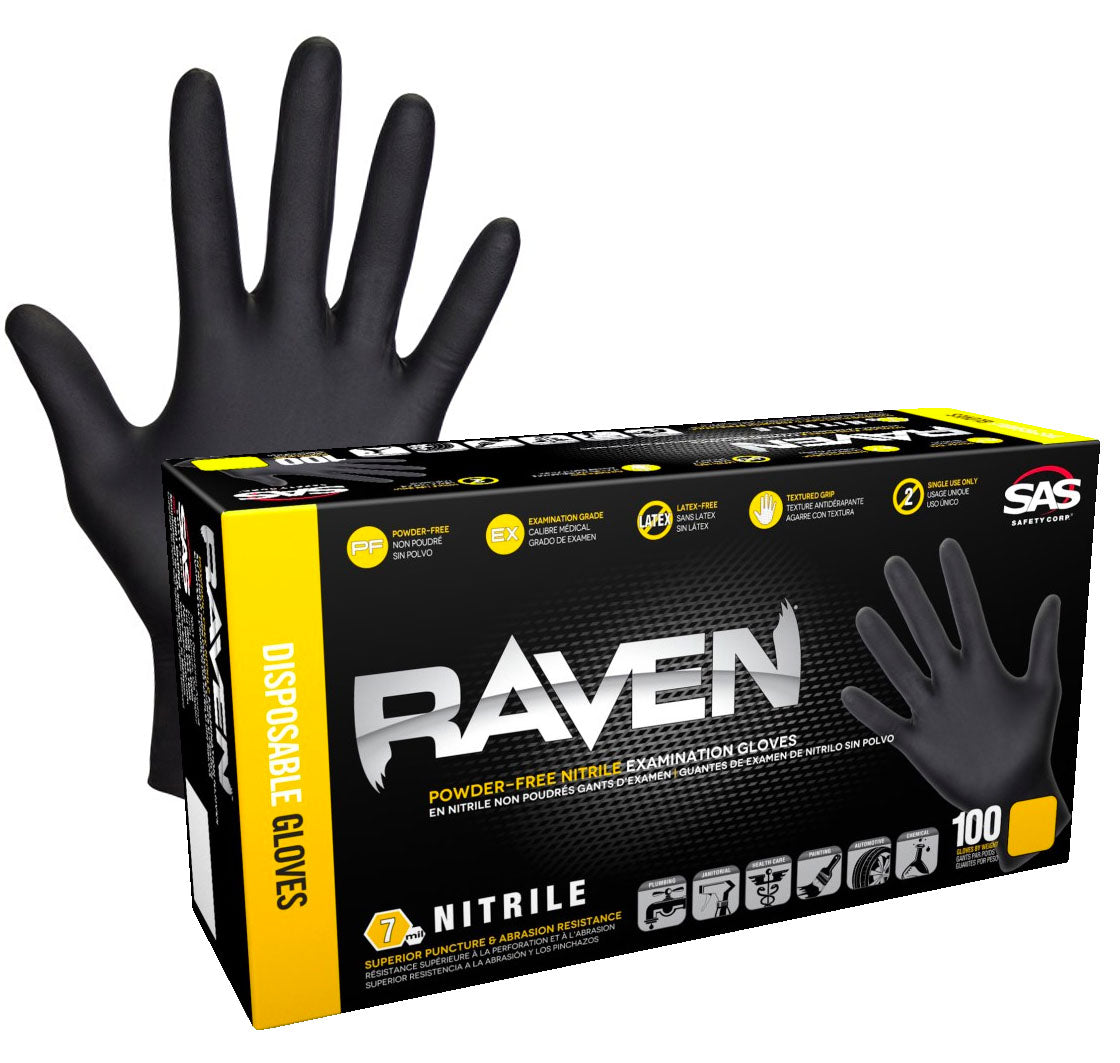  Raven Nitrile Disposable Gloves 